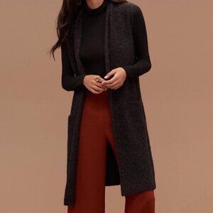 Aritzia | Wilfred Dunkirk Mohair Wool Blend Long Duster Vest in XXS